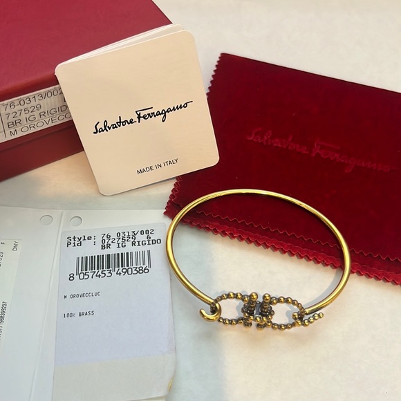 Salvatore Ferragamo Jewelry - NEW in Box Salvatore Ferragamo Brass IG Rigido Bangle Bracelet